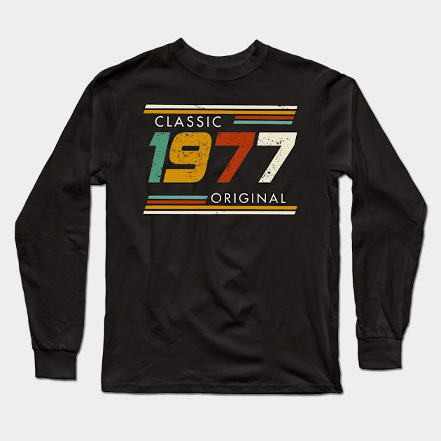 Classic 1977 Original Vintage Long Sleeve T-Shirt by sueannharley12